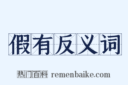 假有反义词是什么意思的图片